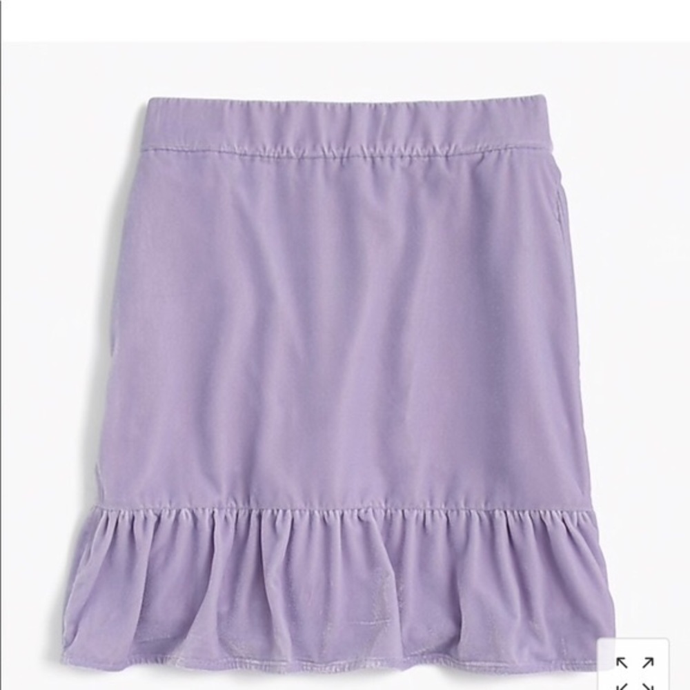 J.Crew‎ Peplum Velvet Skirt in Lavender 🦄